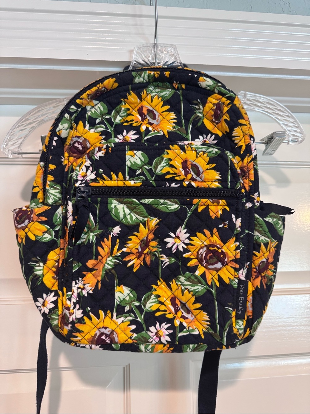 Vera Bradley Sunflower Quilted Mini Backpack - Black/Yellow